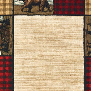HomeRoots 5' Luxurious Ivory Southwestern Power Loom Area Rug – Stain Resistant, Perfect for Busy Homes 8' X 11' 509917