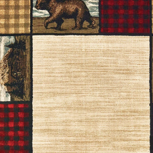 HomeRoots 5' Luxurious Ivory Southwestern Power Loom Area Rug – Stain Resistant, Perfect for Busy Homes 10' X 13' 509918