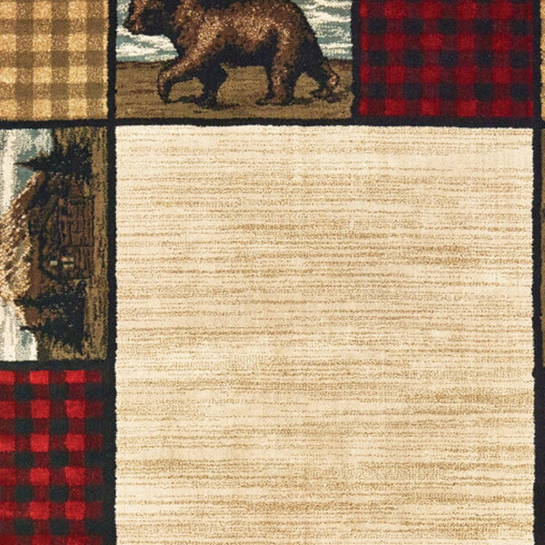 HomeRoots 5' Luxurious Ivory Southwestern Power Loom Area Rug – Stain Resistant, Perfect for Busy Homes 10' X 13' 509918