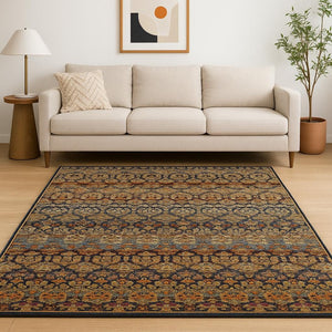 HomeRoots 10' Blue and Ivory Abstract Power Loom Area Rug - Modern Design for Stylish, Durable Living Spaces 10' X 13' Rectangle 509949