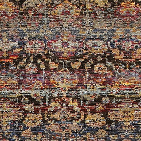 HomeRoots 10' Blue and Ivory Abstract Power Loom Area Rug - Modern Design for Stylish, Durable Living Spaces 2'3" x 8' 509951