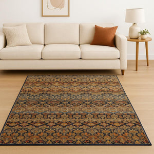 HomeRoots 10' Blue and Ivory Abstract Power Loom Area Rug - Modern Design for Stylish, Durable Living Spaces 9' X 12' Rectangle 509958