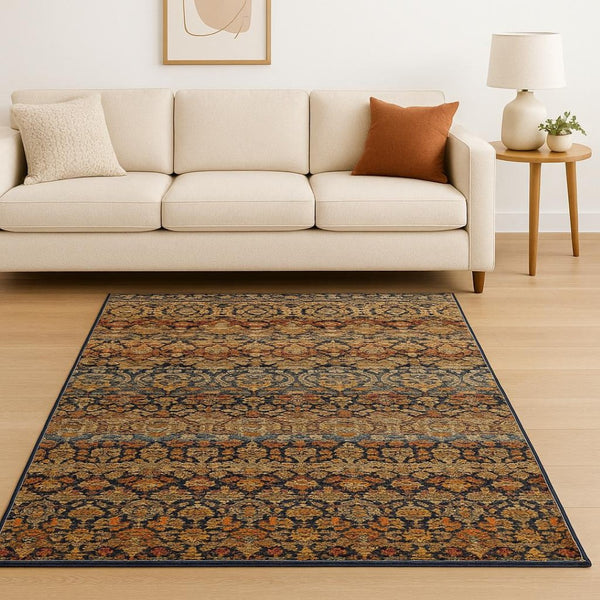 HomeRoots 10' Blue and Ivory Abstract Power Loom Area Rug - Modern Design for Stylish, Durable Living Spaces 9' X 12' Rectangle 509958