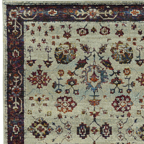 Homeroots 8' X 11' Red And Ivory Oriental Power Loom Area Rug  Other Material 509966