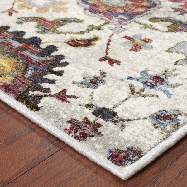 HomeRoots 10' Elegant Purple and Gray Oriental Power Loom Area Rug - Durable, Easy Care, Timeless Design 10' x 13'2" 509968