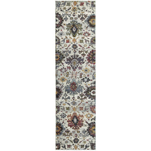HomeRoots 10' Elegant Purple and Gray Oriental Power Loom Area Rug - Durable, Easy Care, Timeless Design 2'3" x 8' 509970