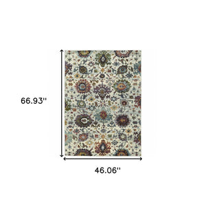 HomeRoots 10' Elegant Purple and Gray Oriental Power Loom Area Rug - Durable, Easy Care, Timeless Design 3' x 5' Rectangle 509972