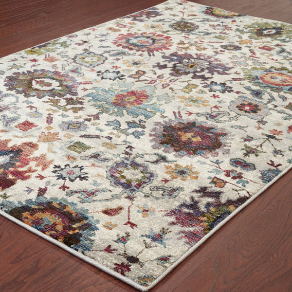 HomeRoots 10' Elegant Purple and Gray Oriental Power Loom Area Rug - Durable, Easy Care, Timeless Design 8' X 11' Rectangle 509976