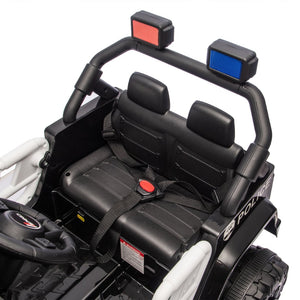 English Elm 12v Kids Police Ride on Car with Remote Control Dual Motors Suspension and Bluetooth W1578P353183