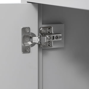 English Elm 60'' Modern Bathroom Vanity Set With Ceramic Sink, Soft Closing Doors, Space-Saving Grey Design N710SS00007E