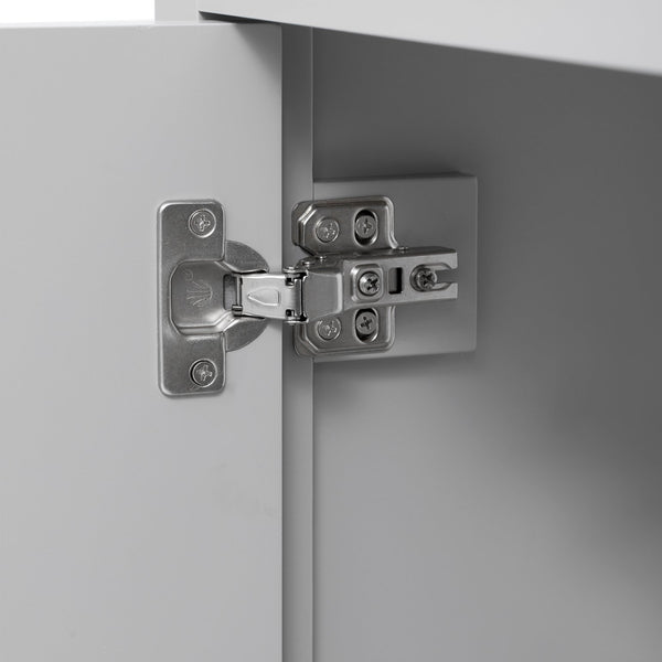 English Elm 60'' Modern Bathroom Vanity Set With Ceramic Sink, Soft Closing Doors, Space-Saving Grey Design N710SS00007E