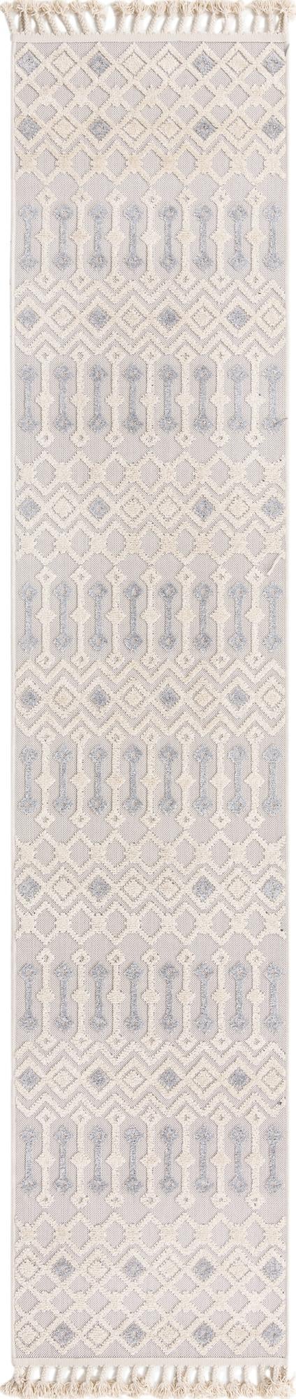 Unique Loom Arlo Lenny Machine Made Tribal Rug Sandy Beige, Beige/Gray 2' 7" x 12' 2"