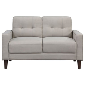 English Elm Harvey Tufted Fabric Sofa Set with Tapered Legs for Mid-century Living Rooms B062S01423