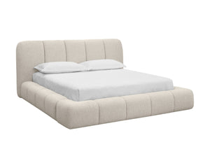 Sunpan OLENA Bed - King Size - Luxurious Modern Upholstered Centerpiece with Plush Cushioning & Support Taupe 112526