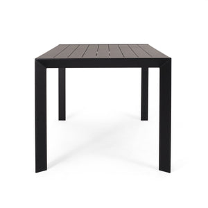 English Elm Christopher Knight Home® - 7 Expandable Outdoor Dining Set with Acacia Table & Stackable Chairs, Durable Metal Frame, Patio Black,Green N768P192555G_6_74381.00