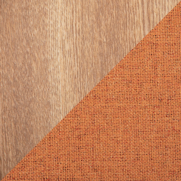 English Elm Tray Contemporary Nesting Ottoman Set with Removable Wood Serving Tray, Space-Saving Dual Seating Orange B202P223752