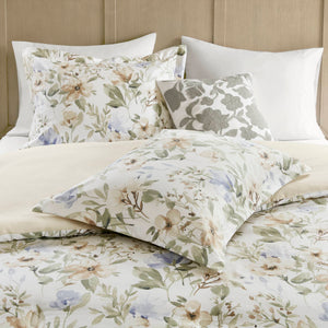English Elm 5PCS Cotton Sateen Duvet Set Full/Queen with 300TC Printed Face, 2 Shams & 2 Decorative Pillows, Breathable Comfort Multi 18.11 L x 16.14 W x 4.72 H B035P341178