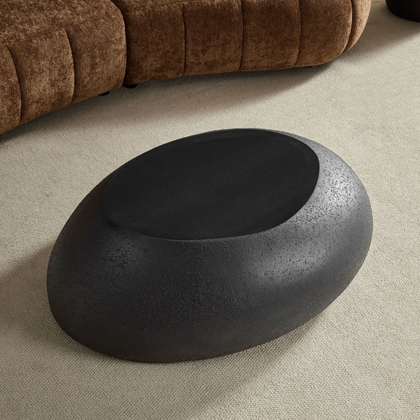 English Elm 43.31''fiberglass Organic Rock Shape Coffee Table Sculptural Matte Finish Living Room Accent W2582P427014