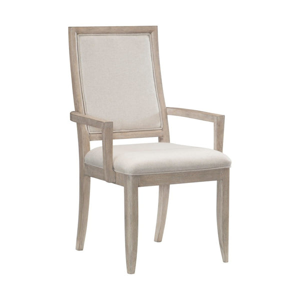 English Elm Modern 9 Piece Extendable Oak Veneer Dining Set with Upholstered Chairs Gray Finish B011S01551