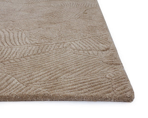 Sunpan Calathea Hand-Tufted Rug - Unique Artisan Craftsmanship with Tropical Palm Leaf Design for Your Home Sand