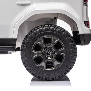 English Elm Lexus Gx550 Two Seat Kids Ride on with 24v Power Remote Control and Suspension White W1578P416227