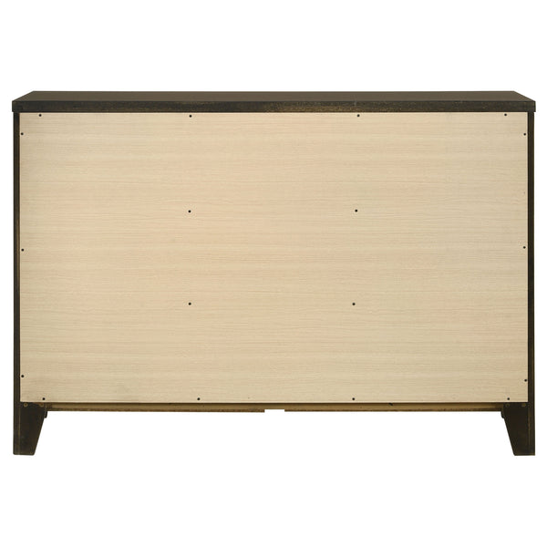 English Elm Clement 6-Drawer Dresser Cabinet In Dark Cocoa – Elegant Storage Solution For Modern Bedrooms B062P375567