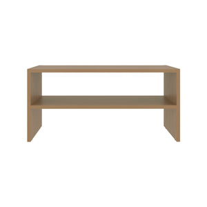 English Elm Silpa Compact Shoe Rack 3-Tier Open Shelf Organizer 23.6" Wide Oak — Modern Bench Top Storage B200P368114