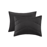 Intelligent Design Remy Modern/Contemporary Quilted Chevron Comforter Set ID10-2295 Black