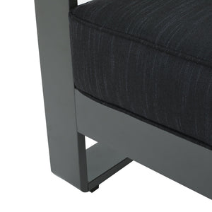 English Elm Christopher Knight Home® - CAPE modern 3-seater outdoor sofa with aluminum frame, convertible tray table, water-resistant cushions DARK GREY 58981.00CUSGRY