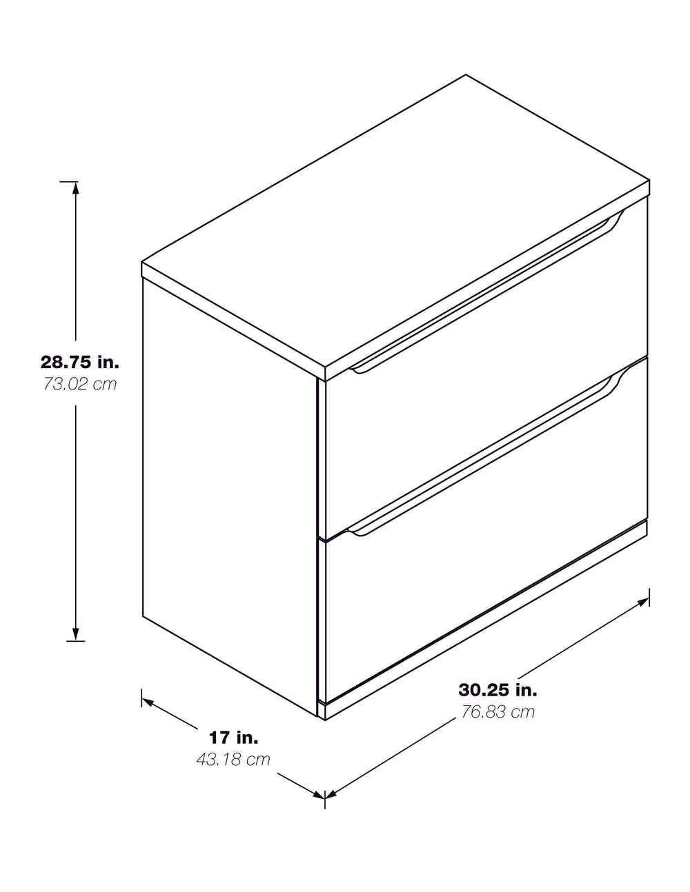 OSP Home Furnishings Denmark Lateral File Natural