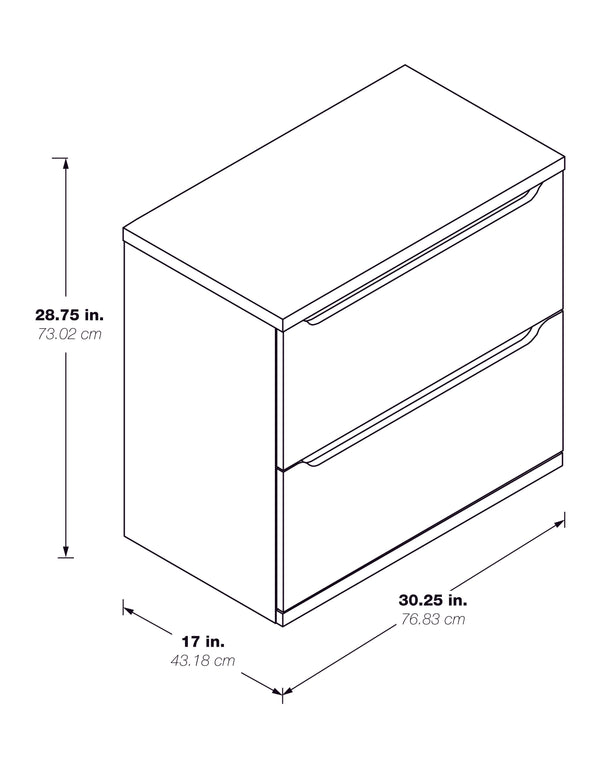 OSP Home Furnishings Denmark Lateral File Natural