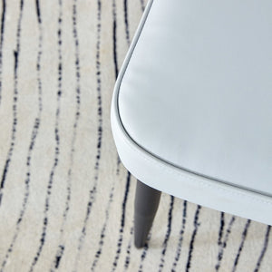 English Elm Table Modern Black Marble Mdf Dining Set With 6 Light Gray Pu Chairs - Stylish, Durable, Comfortable W1151S02528-GIGA