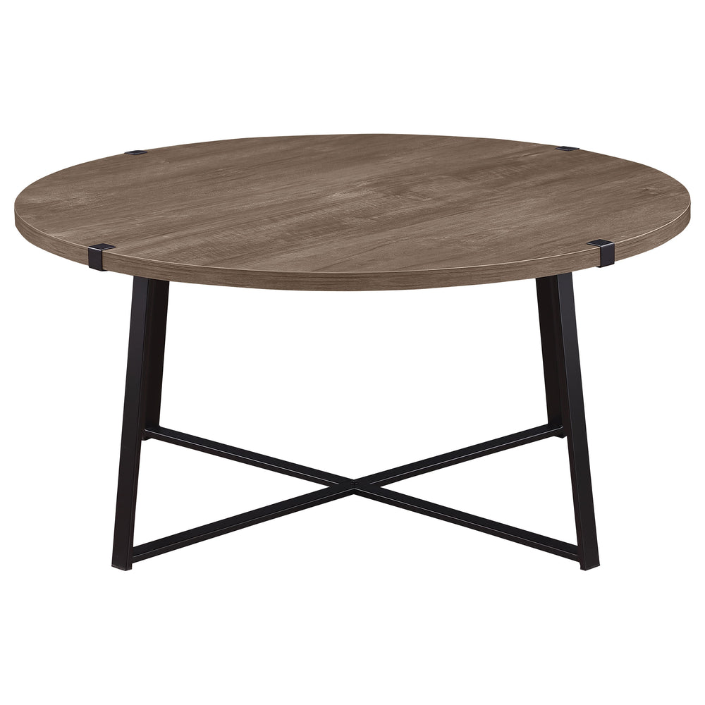 English Elm Heyer Grey Round Coffee Table - Durable, Modern Design For Minimalist & Scandinavian Interiors - 35.5" B062P299801