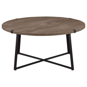 English Elm Heyer Grey Round Coffee Table - Durable, Modern Design For Minimalist & Scandinavian Interiors - 35.5" B062P299801