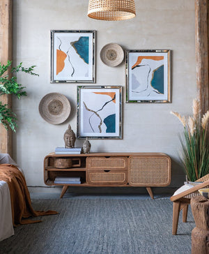 English Elm 6.5x6.3x12" Meditating Buddha Head Sculpture — Antique-Style Weathered Wood Finish, Serene Home Accent W2078P311845