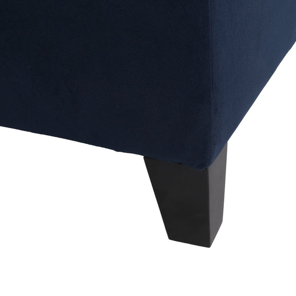 English Elm Indoor Tufted Upholstered Storage Bench with Lift Top Hidden Compartment for Entryway Dark Blue N779P396200D