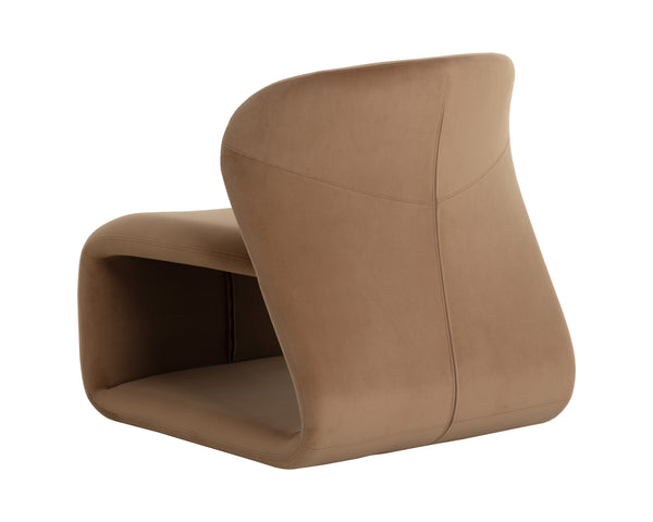 Sunpan Sophiene Lounge Chair - Sculpted Comfort In Stylish Abbington Fabric For Modern Living Spaces Brown Fabric 111487