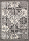 Unique Loom La Jolla Cathedral Machine Made Geometric Rug Gray, Black/Ivory/Silver 10' 0" x 14' 1"