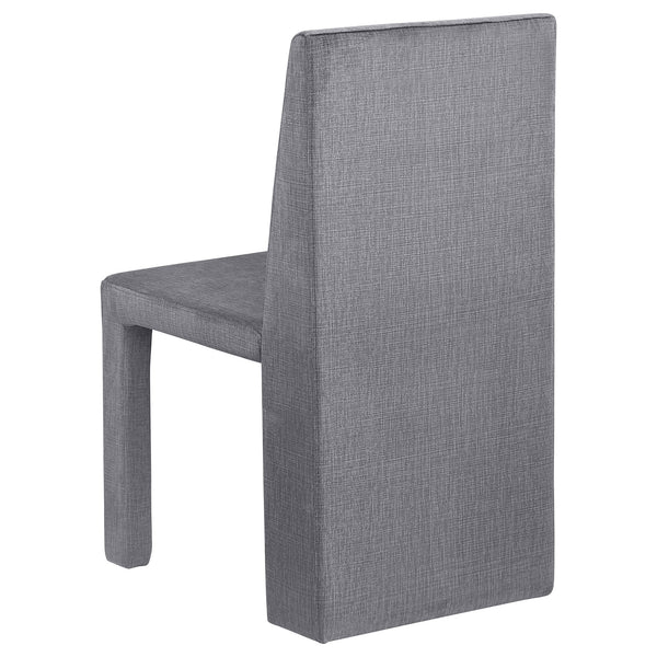 English Elm Santa Cruz Grey Velvet Upholstered Dining Side Chair Set of 2 — Modern Sculpted Lines, Soft Durable Fabric, 35" High Elegance B062P299854
