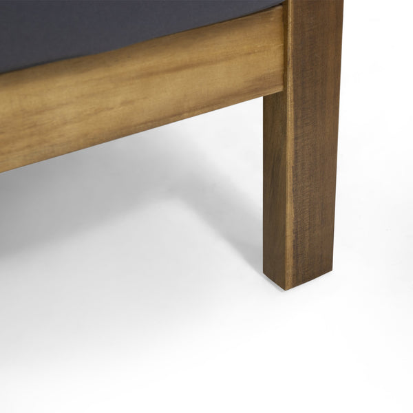 English Elm Christopher Knight Home® - Laurel Outdoor Club Chair Set Of 2 - Stylish Acacia Wood With Rattan Accents & Water-Resistant Cushions 65439.00GRY-2