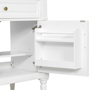 English Elm 36" Bathroom Vanity With Ceramic Sink, Durable Rubberwood Frame, Smart Storage & Modern Design N725P356064K