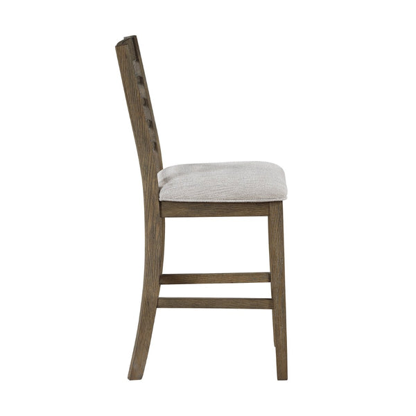 English Elm Stylish 6-Piece Counter Height Dining Set With Bench & Chairs - Light Brown Oak Finish For Comfort! B011P372219-GIGA