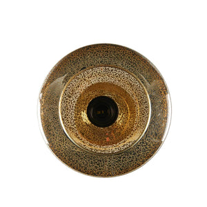 English Elm 17" Mercury Glass Table Lamp Gold - Elegant 17"H Glass Shade on Gold Iron Base, Sparkling Accent Light B035P264540