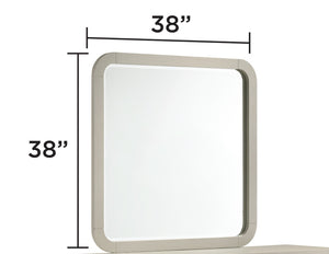 English Elm Aria Wood Framed Wall Mirror with Ambient Lighting Panels for Modern Bedroom Decor B009P355214