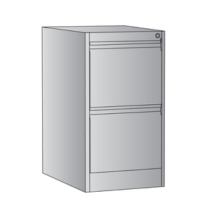 OSP Home Furnishings 2-drawer Metal File Cabinet Fully Assembled for Office Storage and Letter Size Filing 2-Drawer VF2DR-B