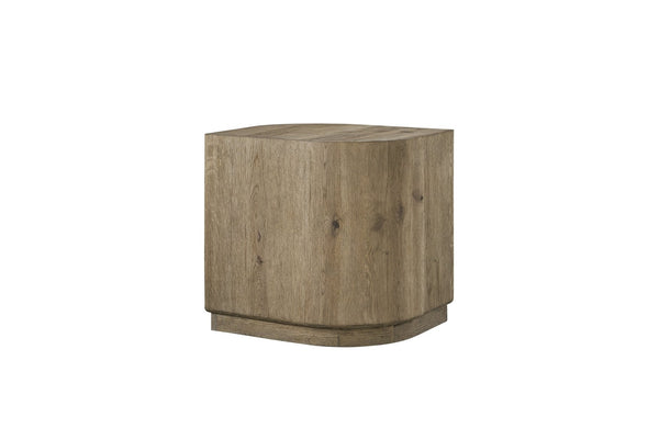 English Elm English Knotty Oak Veneer Accent Table with Rounded Edges for Living or Bedroom B2699P437958