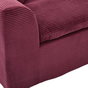 English Elm UNITED Cloud Couch Modular Sectional Sofa with Corduroy Cover, Ergonomic 2-Seater, No Assembly Needed WINE RED W1568P371121