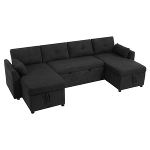 English Elm Swivel Barrel Accent Chair Chenille Tufted Round Club Seat for Living Room Lounge Black N719S002210B