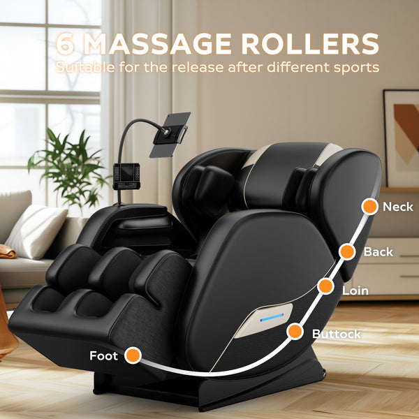 English Elm 2024 Massage Chair Recliner - Zero Gravity Full Body Air Pressure For Ultimate Relaxation & Comfort W1875P212579