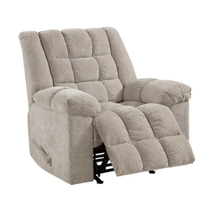 English Elm Gentle Rocking Reclining Chair with Chenille Upholstery, Ultra-Comfort Seat, Smooth Motion Recliner for Living Room Relaxation and Support Light Brown 41 L x 32 W x 29 H B011P347312